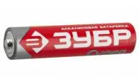 Батарейка Зубр Turbo щелочная (алкалиновая), тип AAA, 1,5В, 4 шт